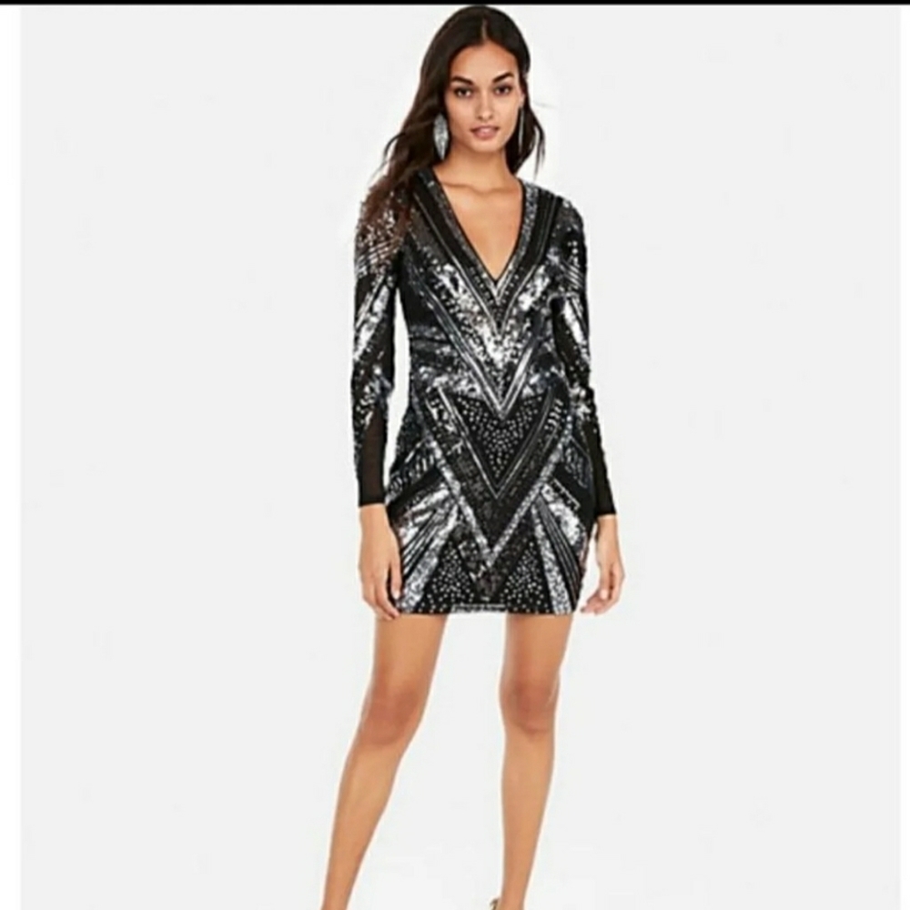 Express sequin dress